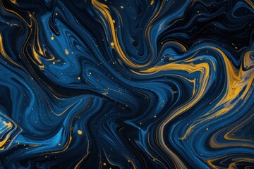 Obraz premium abstract blue and yellow swirl effect