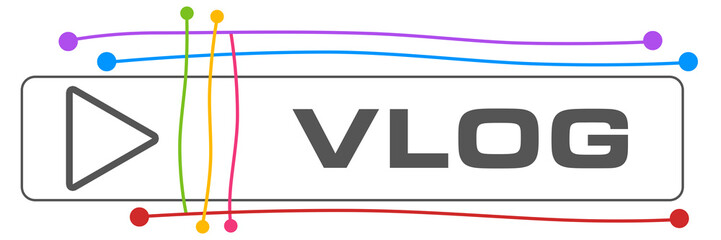 Vlog Colorful Lines Dots Grey Square Tick Mark 