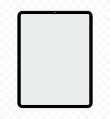 Tablet mockup with blank screen.