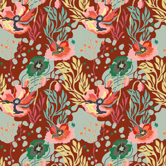 Seamless Colorful tie dye shibori print. Seamless hand drawn batik pattern.Rug textured background. Modern batik wallpaper tile. Watercolor pattern for fabric, clothes, wallpaper. Ethnic design.

