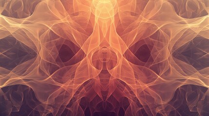 Abstract background pattern in dark reddish brown, taupe, and light peachy brown, inspired by atoms and exotic music. Emphasizes negative space with a minimalistic style. - obrazy, fototapety, plakaty