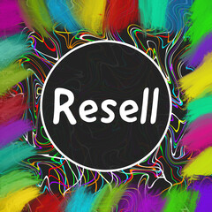 Resell Colorful Dark Bright Texture Circle Text Square 