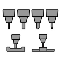 いろんな工具ドリルとプローブ
