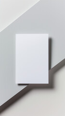 Mockup template with empty blank white card paper sheet on a backdrop, perfect for branding presentations mock up design