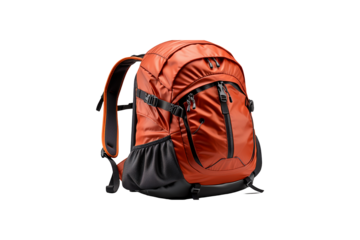 Nylon Backpack on transparent background.