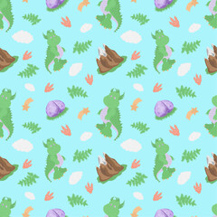 a child's pattern with a dinosaur