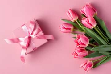 Fototapeta premium Decorative flower in pink for mother's day 