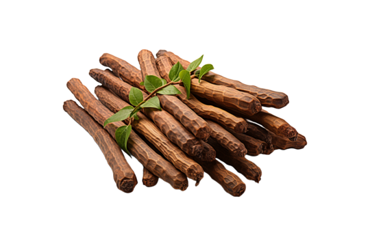 Organic Long Pepper on transparent background.