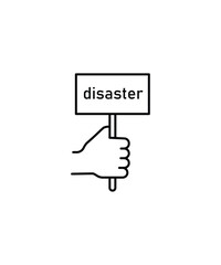 disaster icon, vector best line icon.