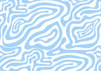 Wavy and swirled brush strokes seamless pattern. Abstract liquid background for packaging design and advertisement. Vector illustration 