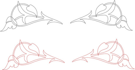 Vector sketch illustration of traditional ethnic floral pattern ornamental design design to complete the image