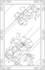 Obraz premium Vector sketch illustration of flower painting drawing design