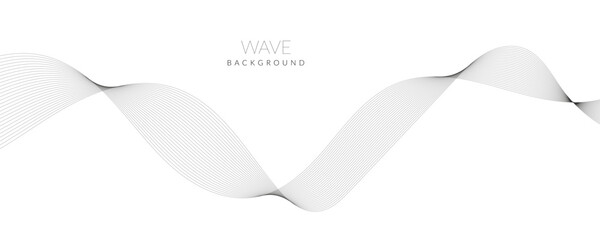 Abstract vector background with grey wavy lines
