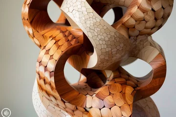 Foto op Canvas Abstract sculptures with intricate shapes interconnected to create mesmerizing works of art. © Thi