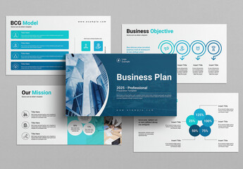 Business Plan Presentation Layout - obrazy, fototapety, plakaty