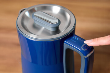 Close-up of a kettle in the kitchen