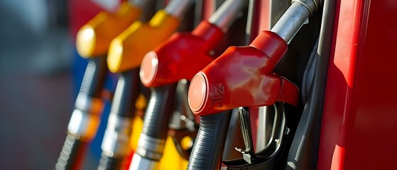 Fuel Price Surge Hits Headlines: A Linear Perspective. Concept Fuel Price Surge, Headlines, Linear Perspective, Economic Impact, Consumer Concerns