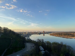 Naklejka premium Sunset on Kyiv Dnipro
