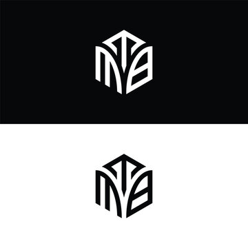 Initial letter TMB hexagon logo design, flourish, develop, natural, luxury, simple, finance logo, real estate.