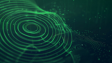 Green Abstract Digital Dot Technology Background