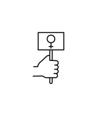 female icon, vector best line icon.