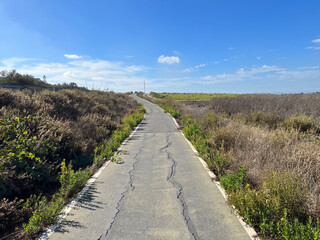 Fototapeta premium Bicycle path around Chipiona