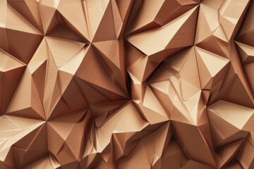 The image is a close up of a brown and tan wall with a lot of triangles
