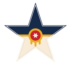 star icon of tulsa city flag. vector illustration isolated on white background