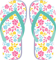 Summer Flip Flops Vector Illustration