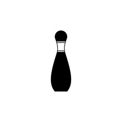 Bowling Game Pin flat vector icon. Simple solid symbol isolated on white background