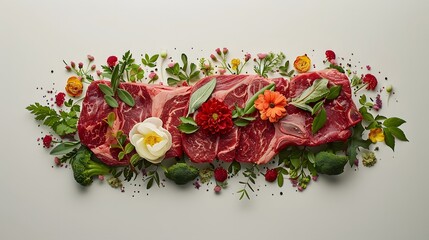 A vibrant raw beef, perfect for a gift or a touch of spring décor.