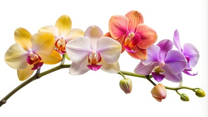 Colorful Orchid Flowers Branch | Nature's Delicate Beauty
