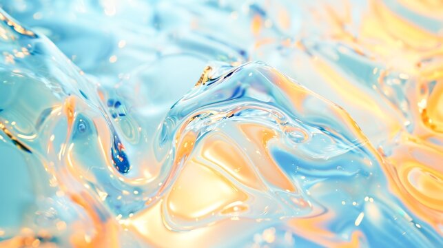 Close-up of liquid flowing in the air,abstract background