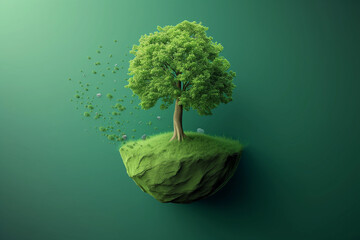 Ecological earth day and tree day concept.