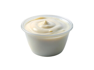 Obraz na płótnie Canvas yogurt in bowl isolated on white background