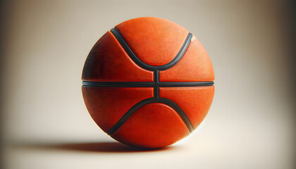 Close-Up of a Basketball on a Gradient Background
