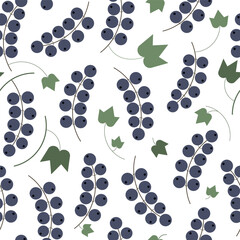 Summer seamless pattern with currant berries. - 780509905