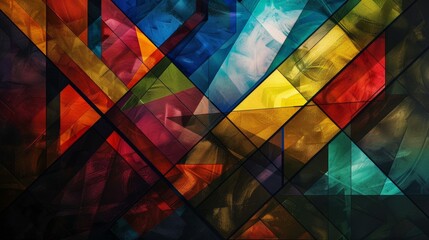 dark colored geometric abstract colorful background - obrazy, fototapety, plakaty