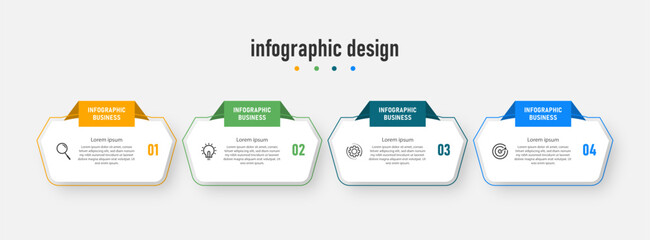 Creative concept for infographic with 4 steps. options can be used for workflow diagram, info chart, web design. vector illustration.