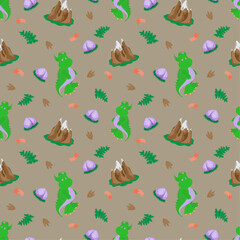 a child's pattern with a dinosaur