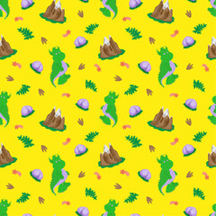 a child's pattern with a dinosaur