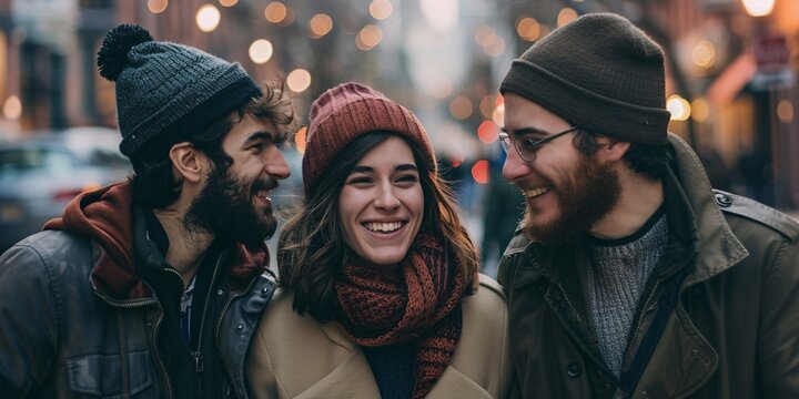 Polyamorous trio navigating a consensual and open love triangle.