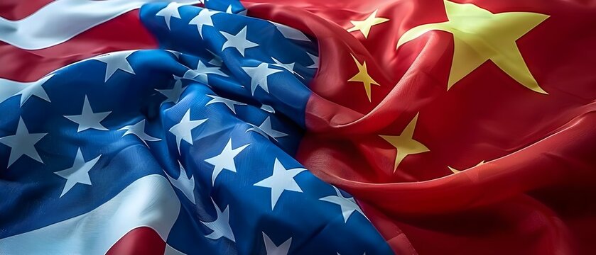 US-China Diplomatic Ties: A Woven Symphony of Nations. Concept Diplomacy, International Relations, United States, China, Foreign Policy
