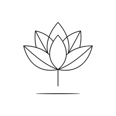 Lotus, flower abstract logo isolated on white - 780526759