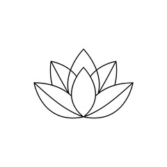 Lotus, flower abstract logo isolated on white - 780527306
