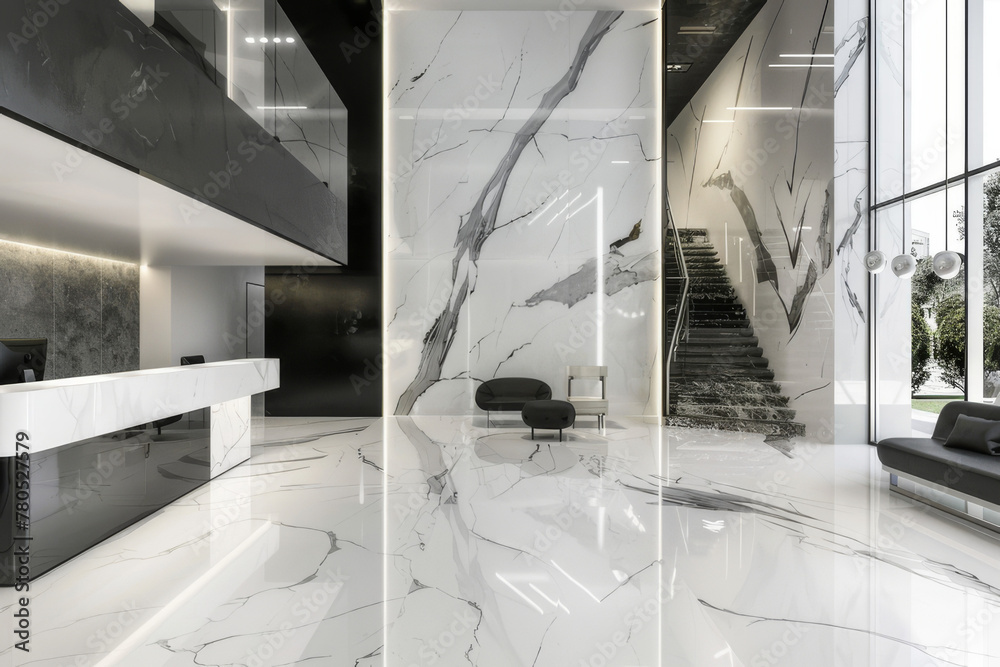 Canvas Prints interior of modern building - generative ai