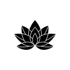 Lotus, flower abstract logo isolated on white