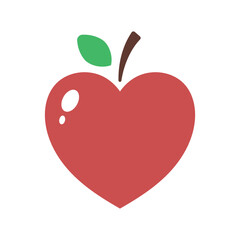 Apple Heart Shape - obrazy, fototapety, plakaty