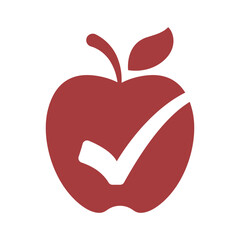 Apple Red Glyph Style With Check Mark