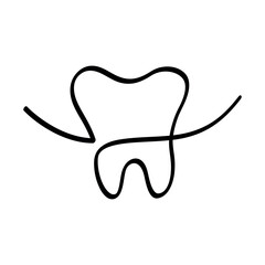 Calligraphy Monoline Tooth